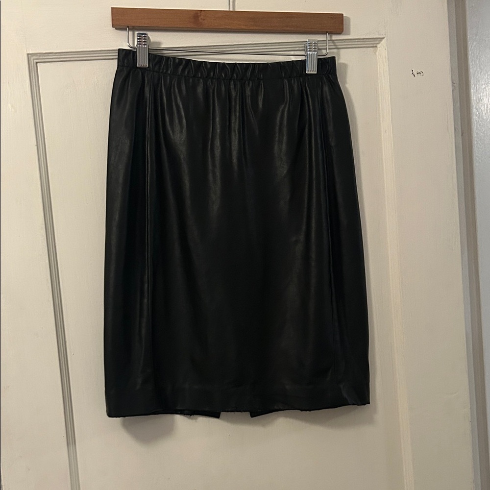 Aritzia Black Faux Leather Pencil Skirt - Women's